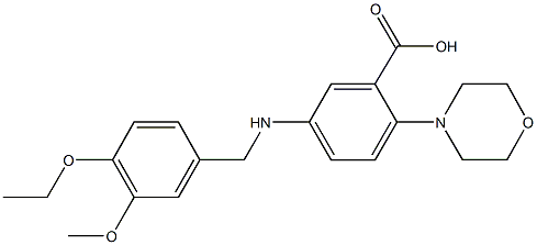 5-[(4-ethoxy-3-methoxybenzyl)amino]-2-(4-morpholinyl)benzoic acid Structure