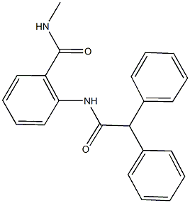2-[(diphenylacetyl)amino]-N-methylbenzamide 化学構造式
