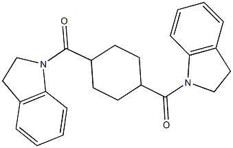 1-{[4-(2,3-dihydro-1H-indol-1-ylcarbonyl)cyclohexyl]carbonyl}indoline 结构式