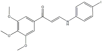 3-(4-iodoanilino)-1-(3,4,5-trimethoxyphenyl)-2-propen-1-one Structure