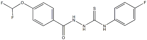 2-[4-(difluoromethoxy)benzoyl]-N-(4-fluorophenyl)hydrazinecarbothioamide,,结构式