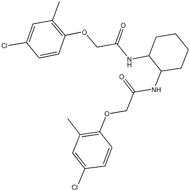 2-(4-chloro-2-methylphenoxy)-N-(2-{[(4-chloro-2-methylphenoxy)acetyl]amino}cyclohexyl)acetamide 结构式