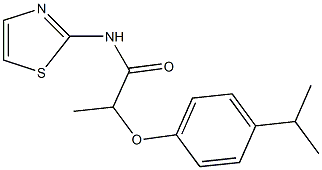 2-(4-isopropylphenoxy)-N-(1,3-thiazol-2-yl)propanamide Struktur