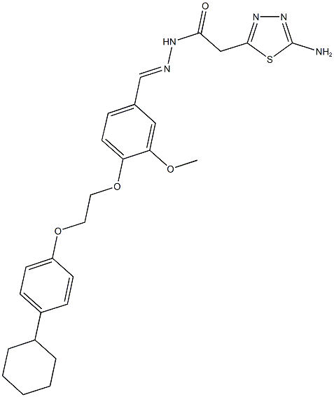 2-(5-amino-1,3,4-thiadiazol-2-yl)-N'-{4-[2-(4-cyclohexylphenoxy)ethoxy]-3-methoxybenzylidene}acetohydrazide