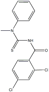 N'-(2,4-dichlorobenzoyl)-N-methyl-N-phenylthiourea 结构式