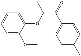 2-(2-methoxyphenoxy)-1-(4-methylphenyl)-1-propanone Struktur