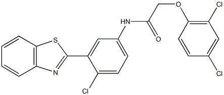 N-[3-(1,3-benzothiazol-2-yl)-4-chlorophenyl]-2-(2,4-dichlorophenoxy)acetamide Structure