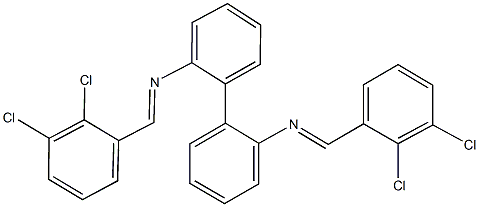 N-(2,3-dichlorobenzylidene)-N-{2'-[(2,3-dichlorobenzylidene)amino][1,1'-biphenyl]-2-yl}amine 结构式