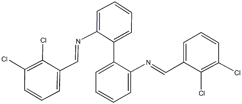 N-(2,3-dichlorobenzylidene)-N-{2'-[(2,3-dichlorobenzylidene)amino][1,1'-biphenyl]-2-yl}amine,,结构式