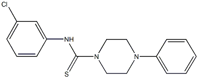 N-(3-chlorophenyl)-4-phenyl-1-piperazinecarbothioamide Structure