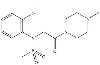 N-(2-methoxyphenyl)-N-[2-(4-methyl-1-piperazinyl)-2-oxoethyl]methanesulfonamide,,结构式