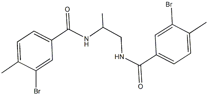 3-bromo-N-{2-[(3-bromo-4-methylbenzoyl)amino]-1-methylethyl}-4-methylbenzamide,,结构式