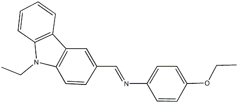 N-(4-ethoxyphenyl)-N-[(9-ethyl-9H-carbazol-3-yl)methylene]amine 化学構造式