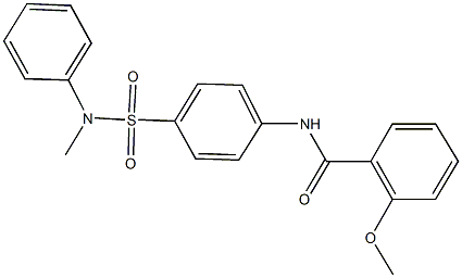 2-methoxy-N-{4-[(methylanilino)sulfonyl]phenyl}benzamide Struktur