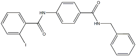 N-{4-[(benzylamino)carbonyl]phenyl}-2-iodobenzamide,,结构式
