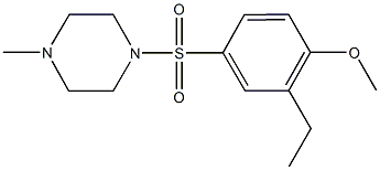 2-ethyl-4-[(4-methyl-1-piperazinyl)sulfonyl]phenyl methyl ether