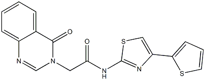 2-(4-oxo-3(4H)-quinazolinyl)-N-[4-(2-thienyl)-1,3-thiazol-2-yl]acetamide Struktur