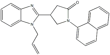 4-(1-allyl-1H-benzimidazol-2-yl)-1-(1-naphthyl)-2-pyrrolidinone Struktur