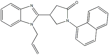 4-(1-allyl-1H-benzimidazol-2-yl)-1-(1-naphthyl)-2-pyrrolidinone 结构式