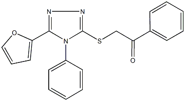  2-{[5-(2-furyl)-4-phenyl-4H-1,2,4-triazol-3-yl]sulfanyl}-1-phenylethanone