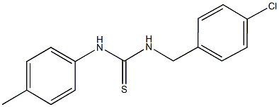 N-(4-chlorobenzyl)-N'-(4-methylphenyl)thiourea 化学構造式