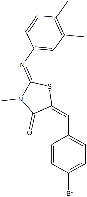 5-(4-bromobenzylidene)-2-[(3,4-dimethylphenyl)imino]-3-methyl-1,3-thiazolidin-4-one|