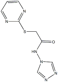 2-(2-pyrimidinylsulfanyl)-N-(4H-1,2,4-triazol-4-yl)acetamide Structure