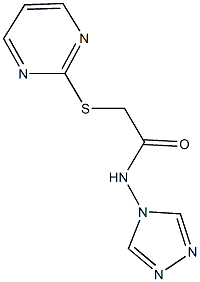 2-(2-pyrimidinylsulfanyl)-N-(4H-1,2,4-triazol-4-yl)acetamide,,结构式