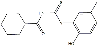 N-(cyclohexylcarbonyl)-N'-(2-hydroxy-5-methylphenyl)thiourea 结构式