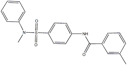 3-methyl-N-{4-[(methylanilino)sulfonyl]phenyl}benzamide Structure
