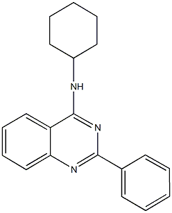 N-cyclohexyl-2-phenyl-4-quinazolinamine Structure