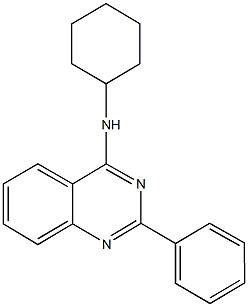 N-cyclohexyl-2-phenyl-4-quinazolinamine 化学構造式