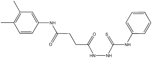 4-[2-(anilinocarbothioyl)hydrazino]-N-(3,4-dimethylphenyl)-4-oxobutanamide Structure