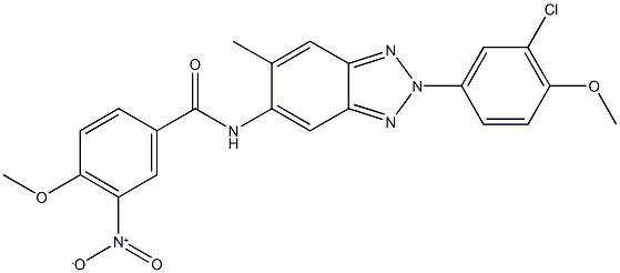 N-[2-(3-chloro-4-methoxyphenyl)-6-methyl-2H-1,2,3-benzotriazol-5-yl]-3-nitro-4-methoxybenzamide|