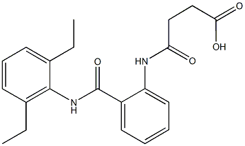 4-{2-[(2,6-diethylanilino)carbonyl]anilino}-4-oxobutanoic acid Structure