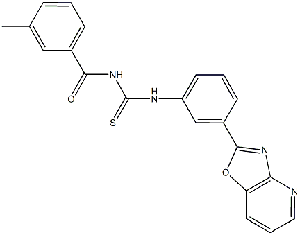  N-[(3-methylphenyl)carbonyl]-N'-(3-[1,3]oxazolo[4,5-b]pyridin-2-ylphenyl)thiourea