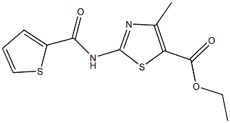 ethyl 4-methyl-2-[(2-thienylcarbonyl)amino]-1,3-thiazole-5-carboxylate Structure