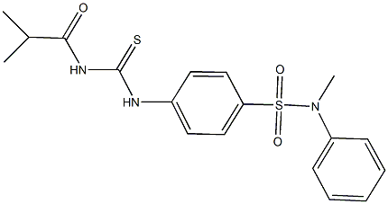4-{[(isobutyrylamino)carbothioyl]amino}-N-methyl-N-phenylbenzenesulfonamide|