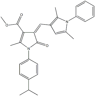  methyl 4-[(2,5-dimethyl-1-phenyl-1H-pyrrol-3-yl)methylene]-1-(4-isopropylphenyl)-2-methyl-5-oxo-4,5-dihydro-1H-pyrrole-3-carboxylate