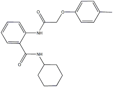 N-cyclohexyl-2-{[(4-methylphenoxy)acetyl]amino}benzamide Struktur