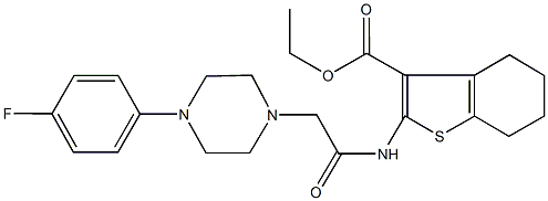 ethyl 2-({[4-(4-fluorophenyl)-1-piperazinyl]acetyl}amino)-4,5,6,7-tetrahydro-1-benzothiophene-3-carboxylate