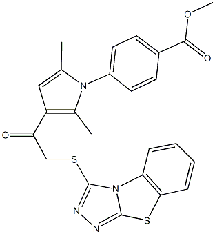 methyl 4-{2,5-dimethyl-3-[([1,2,4]triazolo[3,4-b][1,3]benzothiazol-3-ylsulfanyl)acetyl]-1H-pyrrol-1-yl}benzoate