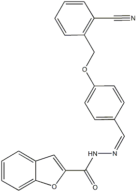  N'-{4-[(2-cyanobenzyl)oxy]benzylidene}-1-benzofuran-2-carbohydrazide