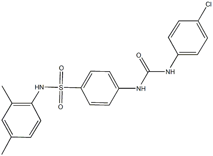4-{[(4-chloroanilino)carbonyl]amino}-N-(2,4-dimethylphenyl)benzenesulfonamide,,结构式