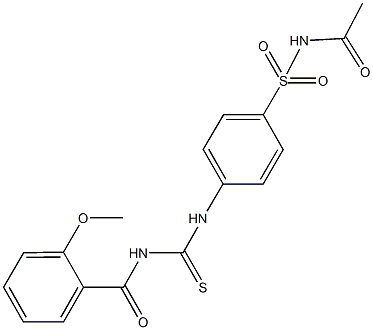 N-acetyl-4-({[(2-methoxybenzoyl)amino]carbothioyl}amino)benzenesulfonamide