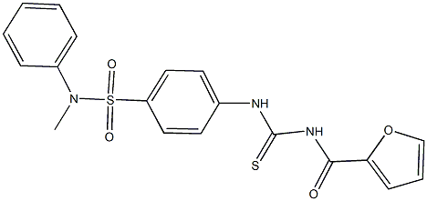 4-{[(2-furoylamino)carbothioyl]amino}-N-methyl-N-phenylbenzenesulfonamide