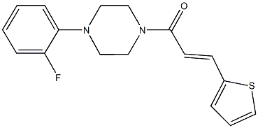 1-(2-fluorophenyl)-4-[3-(2-thienyl)acryloyl]piperazine Struktur