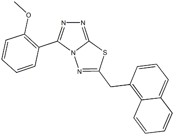 methyl 2-[6-(1-naphthylmethyl)[1,2,4]triazolo[3,4-b][1,3,4]thiadiazol-3-yl]phenyl ether,,结构式