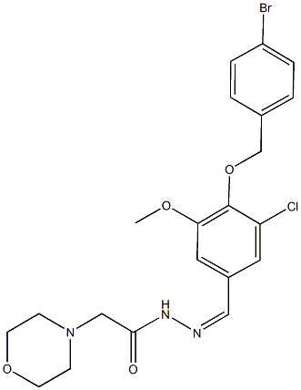 N'-{4-[(4-bromobenzyl)oxy]-3-chloro-5-methoxybenzylidene}-2-(4-morpholinyl)acetohydrazide