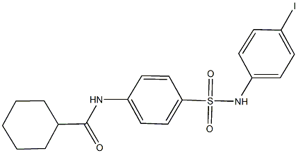 N-{4-[(4-iodoanilino)sulfonyl]phenyl}cyclohexanecarboxamide Structure